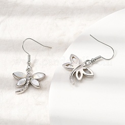 Rack Plating Brass Dangle Earrings for Women&nbsp;KK-CBA69D1-01P-02
