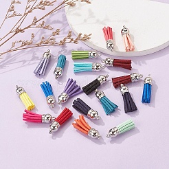 60Pcs 30 Colors Faux Suede Tassel Pendant Decorations&nbsp;FIND-YW0001-13P