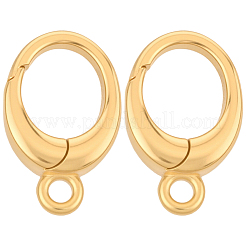 2Pcs 925 Sterling Silver Spring Gate Rings&nbsp;STER-SC0001-62