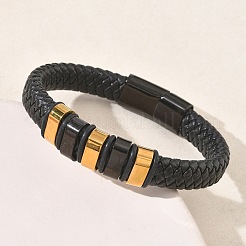 Braided Microfiber Leather Cord Bracelets&nbsp;BJEW-C153-01I