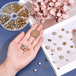 Brass Glass Rhinestone Spikes&nbsp;FIND-WR0003-65