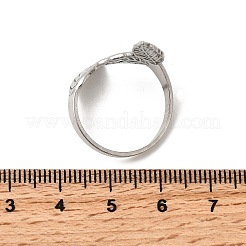 304 Stainless Steel Open Cuff Rings&nbsp;RJEW-H261-23P