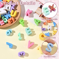 46Pcs UV Plating Opaque Acrylic Beads&nbsp;SACR-YW0001-98