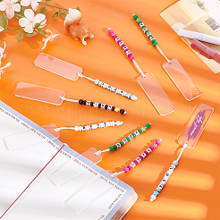 10Pcs 5 Styles Rectangle Transparent Acrylic Blank Pendant Bookmark&nbsp;HJEW-PH01988
