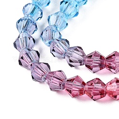 Gradient Color Baking Paint Glass Bead Strands&nbsp;LS-DGLA-A039-T4mm-A017