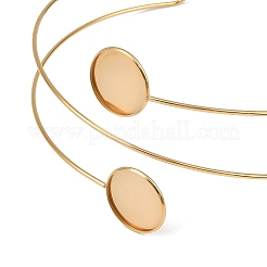 304 Stainless Steel Cuff Necklace Making&nbsp;STAS-B117-02G