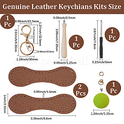 DIY Leather Keychain Making Kits&nbsp;AJEW-WH20020-345G-07