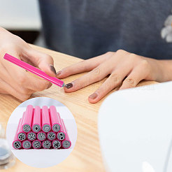 15Pcs 15 Styles Plastic Nail Art Seal Stamps Pens Set&nbsp;TOOL-WH0165-08