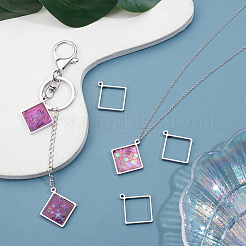 16Pcs 304 Stainless Steel Open Back Bezel Pendants&nbsp;FIND-UN0002-90B