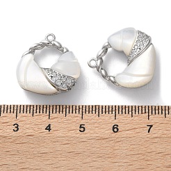 Brass Micro Pave Cubic Zirconia Pendants&nbsp;KK-C079-03P
