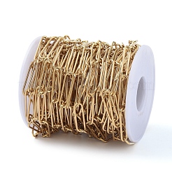 304 Stainless Steel Paperclip Chains&nbsp;CHS-L022-02C-G