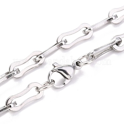 Non-Tarnish 304 Stainless Steel Link Chain Necklaces&nbsp;STAS-O142-02P