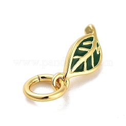 Real 18K Gold Plated Rack Plating Brass Enamel Charms&nbsp;KK-M293-25G-01