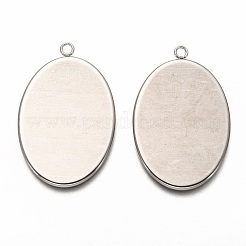 Non-Tarnish 304 Stainless Steel Pendant Cabochon Settings&nbsp;STAS-I176-04B
