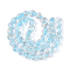 Handmade Foil Glass Beads&nbsp;FOIL-N029-09D