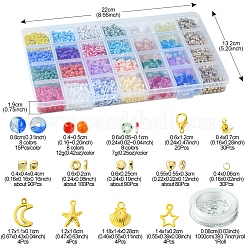DIY Alloy & Polymer Clay & Glass Earring/Bracelets Jewelry Making Kits&nbsp;DIY-FS0007-29