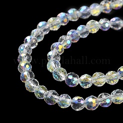 Transparent Electroplate Glass Beads Strands&nbsp;GLAA-Q099-B01-06