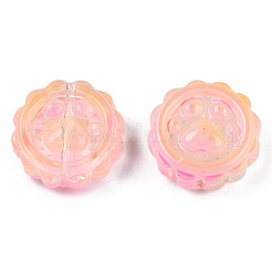 Transparent Spray Painted Glass Beads&nbsp;GLAA-N035-037-G03