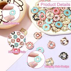 50Pcs 10 Colors Printed Alloy Pendants&nbsp;ENAM-CJ0006-81