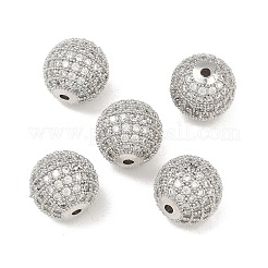 CZ Brass Micro Pave Cubic Zirconia Round Beads&nbsp;ZIRC-L017-05P