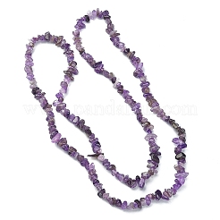 Natural Amethyst Chip Beads Strands&nbsp;G-YW0002-09