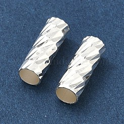 Brass Textured Tube Beads&nbsp;KK-H532-01B-S