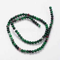 Natural White Jade Dyed Beads Strands&nbsp;JB4mm-M