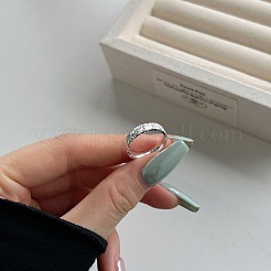 Fish Scale Pattern 925 Sterling Silver Finger Rings&nbsp;RJEW-Q814-13S