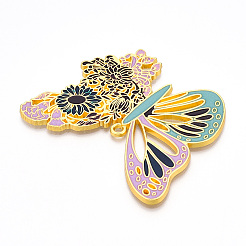 Rack Plating Alloy Enamel Big Pendants&nbsp;ENAM-N056-397C-G
