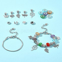 DIY Garden Theme Alloy & Brass European Style Bracelet Making Kits&nbsp;DIY-FS0007-26