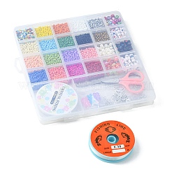 DIY Beaded Earring Bracelet Necklace Making Kit&nbsp;DIY-YW0006-47