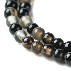 Dyed & Heated Natural Black Agate Bead Strands&nbsp;X-G-A130-2mm-K01