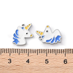 304 Stainless Steel Enamel Charms&nbsp;STAS-M102-15P-01