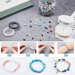DIY Stretch Bracelets and Wire Wrapped Pendants Making Kits&nbsp;DIY-NB0001-99