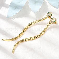 Brass Cubic Zirconia Stud Earrings&nbsp;EJEW-K319-02G