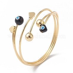 Brass Cuff Bangles&nbsp;BJEW-A134-01G-07