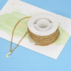 Ion Plating(IP) 304 Stainless Steel Textured Cable Chains&nbsp;CHS-H012-01G