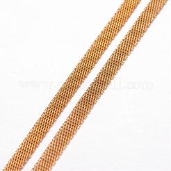 304 Stainless Steel Mesh Chain Necklaces&nbsp;NJEW-G256-02G