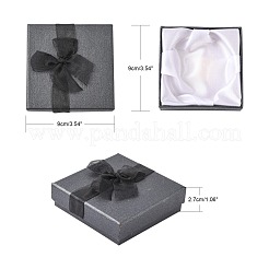 Bowknot Organza Ribbon Cardboard Bracelet Bangle Gift Boxes&nbsp;BC148-05
