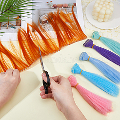 6Pcs 6 Colors High Temperature Fiber Doll Wig Hair&nbsp;AJEW-DC0002-10
