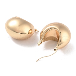 Brass Thick Hoop Earrings for Women&nbsp;EJEW-M239-12G