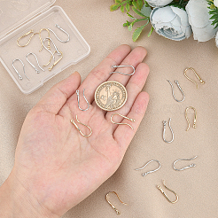 20Pcs 2 Color Brass Earring Hooks&nbsp;KK-PH0002-77