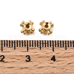 Brass Micro Pave Clear Cubic Zirconia Beads&nbsp;KK-F916-21G