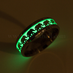 201 Stainless Steel Wide Band Finger Rings&nbsp;RJEW-T005-9-28