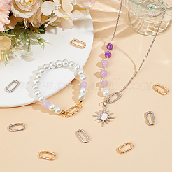 10Pcs 2 Colors Brass Spring Gate Rings&nbsp;KK-BBC0014-13