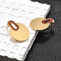 304 Stainless Steel Stud Earrings&nbsp;EJEW-Q030-01G-B