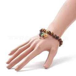 Natural Tiger Eye Stretch Bracelet&nbsp;BJEW-JB08747-03