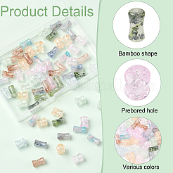 80Pcs 8 Colors Baking Varnish Glass Beads Strand&nbsp;GLAA-YW0004-02