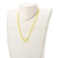 Personalized ABS Plastic Cable Chain Necklaces&nbsp;NJEW-JN03476