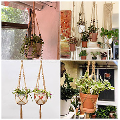 2Pcs Handmade Macrame Polyester Plant Hanger&nbsp;AJEW-HS0001-48